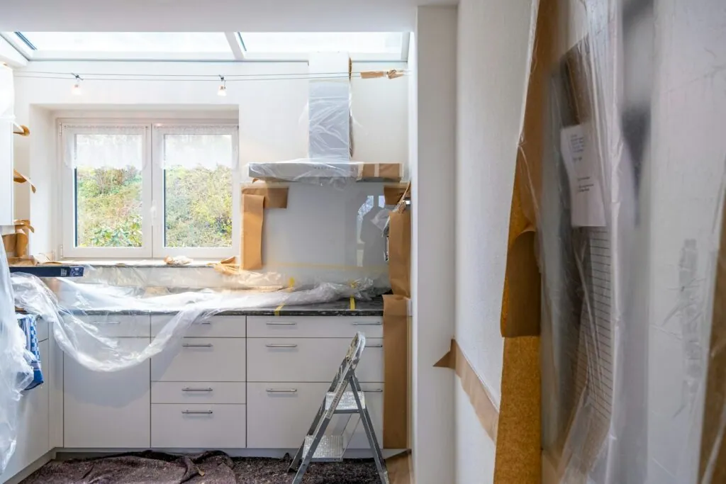 Küche während der Renovation